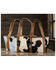 Image #3 - Ranch Junkie Women's Highlands Cowhide Tote Bag, Black/white, hi-res