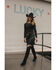 Image #1 - Idyllwind Women's Irene Fringe Faux Leather Skirt, Black, hi-res