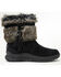 Image #2 - Minnetonka Women's Everett Suede Fur Boots - Round Toe, Black, hi-res