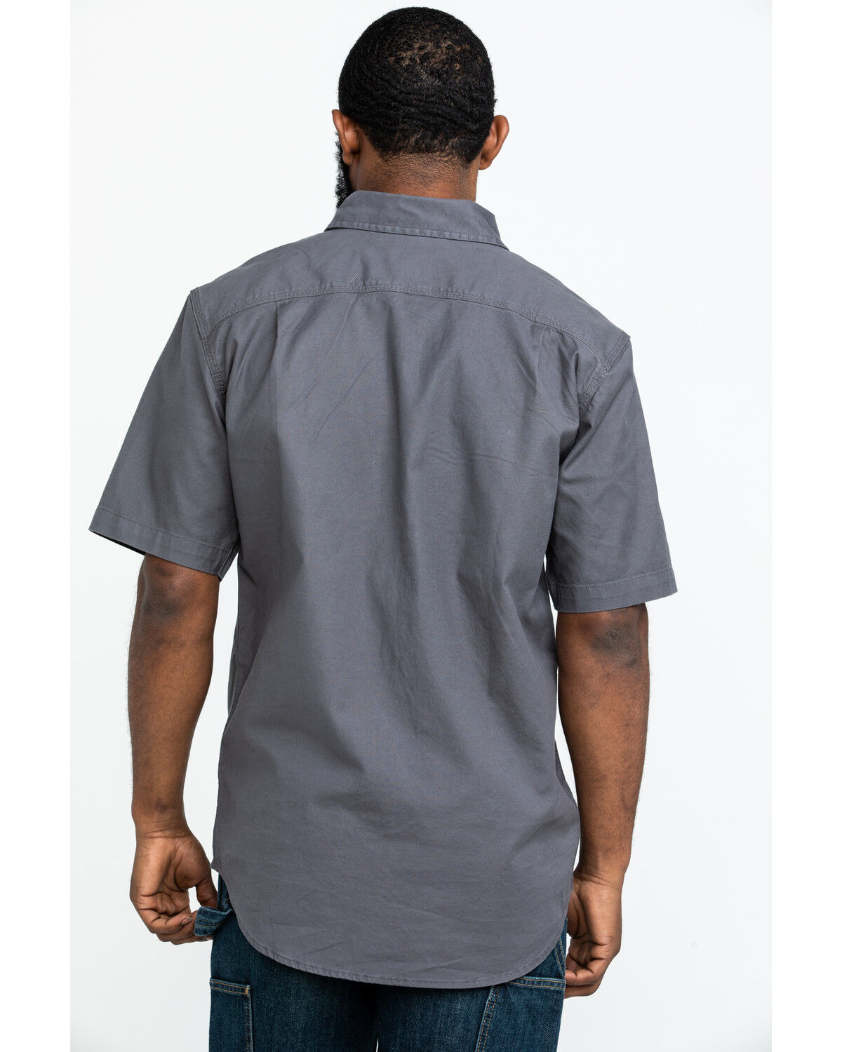 Image #2 - Carhartt Men's Rugged Flex Rigby Short Sleeve Work Shirt, Charcoal, hi-res