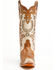 Image #4 - Corral Women's Honey Horseshoe Overlay Western Boots - Snip Toe, Honey, hi-res