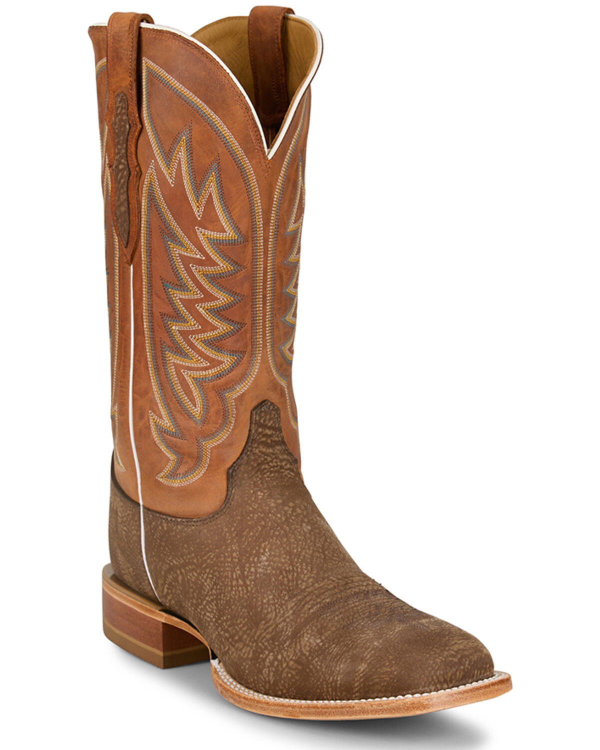 Image #1 - Justin Men's Cowman Western Boots - Broad Square Toe, Tan, hi-res