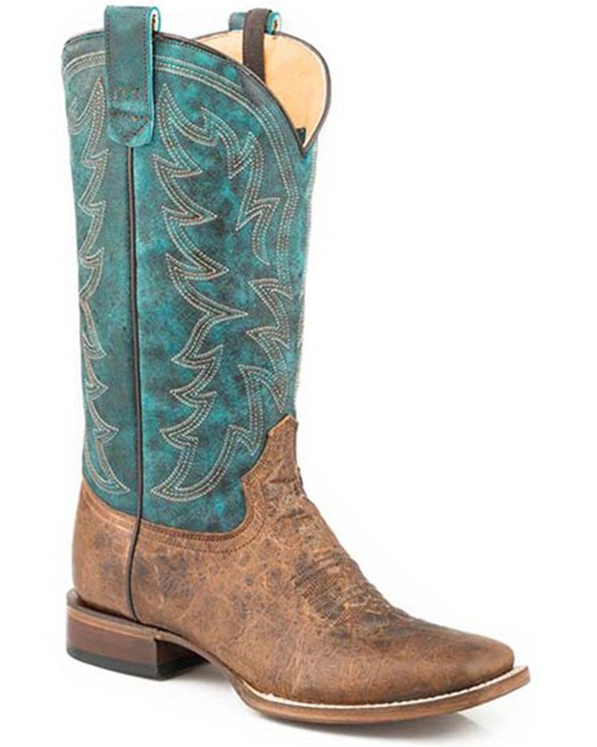 Roper Women's Quiet Action CCS Vintage Vamp Western Boots - Square Toe, Brown, hi-res