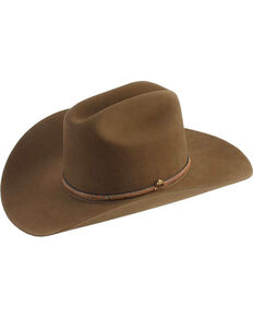 Stetson Men's Powder River 4X Buffalo Felt Cowboy Hat, Mink, hi-res