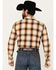 Image #4 - Blue Ranchwear Galveston Plaid Print Long Sleeve Snap Western Shirt, Dark Brown, hi-res