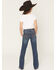 Image #3 - Rock & Roll Denim Girls' Medium Wash Boot Stitch Bootcut Denim Jeans, Medium Wash, hi-res