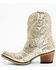 Image #3 - Boot Barn X Lane Women's Exclusive Dolly Metallic Leather Western Bridal Booties - Snip Toe, Gold, hi-res