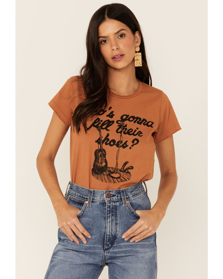 Bandit Women's Fill Their Shoes Graphic Tee, Cognac, hi-res