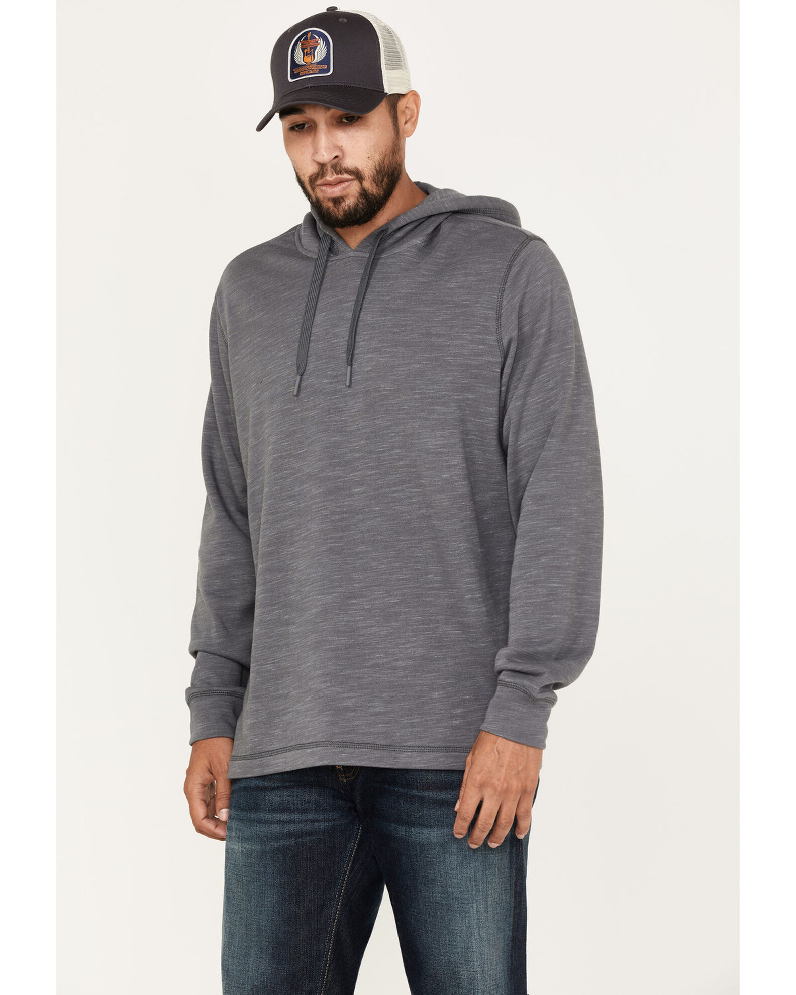 Image #1 - Moonshine Spirit Men's Space Dye Hooded Sweatshirt, Black, hi-res