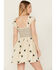 Image #4 - Free People Women's Tory Floral Smocked Mini Dress, Cream, hi-res