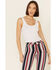 Shyanne Women's American Stripe Flare Leg Jeans, Red, hi-res