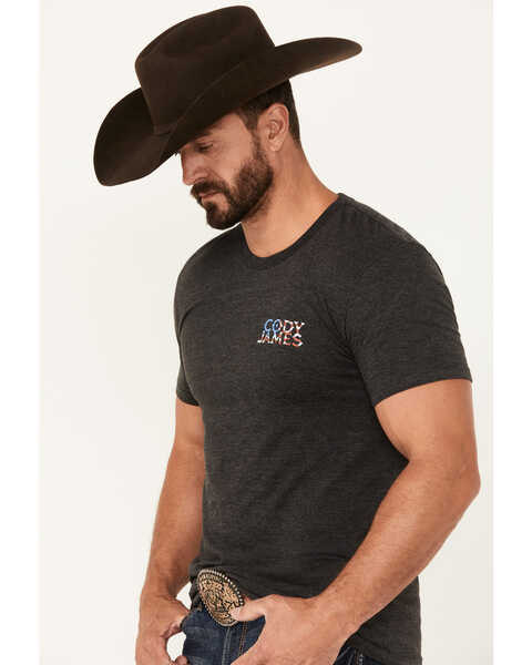 Image #2 - Cody James Men's Bull Skull Scratch Short Sleeve Graphic T-Shirt, Black, hi-res