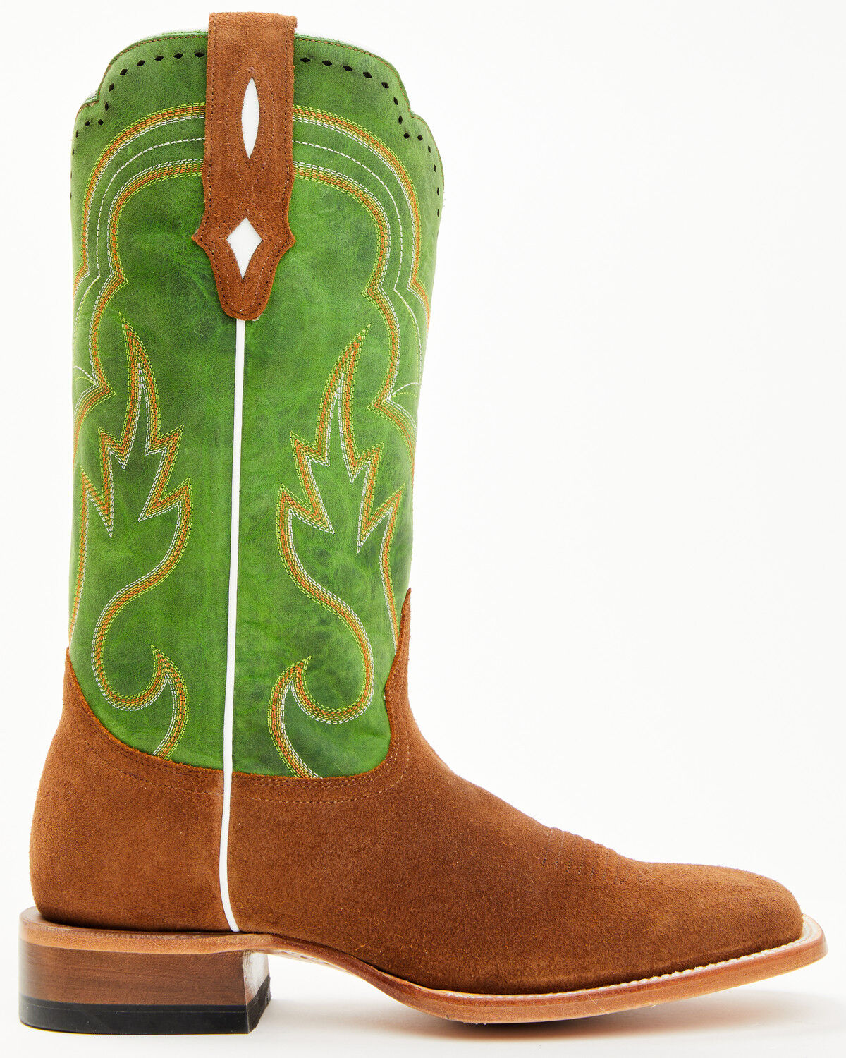 Image #2 - Cody James Men's Tomahawk Roughout Tall Western Boots - Broad Square Toe, Green, hi-res
