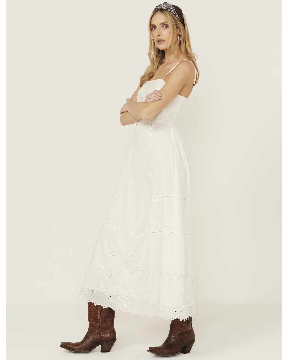 Image #3 - Cleobella Women's Nancie Sleeveless Midi Dress, Ivory, hi-res