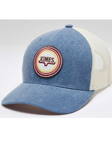 Image #1 - Kimes Ranch Men's Super Sonic Logo Patch Mesh-Back Ball Cap, Blue, hi-res