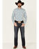 Image #2 - Cody James Men's City Lights Paisley Print Long Sleeve Snap Western Shirt , Ivory, hi-res