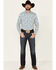 Image #2 - Cody James Men's City Lights Paisley Print Long Sleeve Snap Western Shirt, Ivory, hi-res