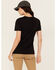 Image #4 - Troll Co Women's Rose Short Sleeve Graphic Tee, Black, hi-res