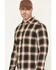 Image #2 - Brothers and Sons Men's Redwood Plaid Print Long Sleeve Button-Down Flannel Shirt, Brown, hi-res