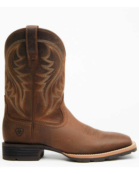 Image #2 - Ariat Men's Distressed Hybrid Rancher Western Performance Boots - Broad Square Toe, Brown, hi-res