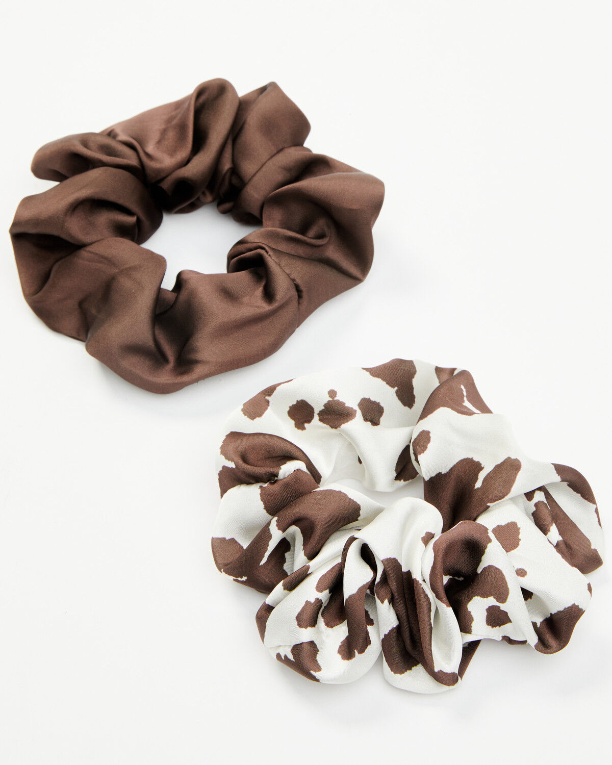 Image #2 - Idyllwind Women's Palmetto Cow Print Oversized Scrunchie Set - 2 Piece, Brown, hi-res