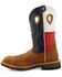 Image #3 - Twisted X Men's Texas Flag Western Work Boots - Nano Composite Toe, Lt Brown, hi-res