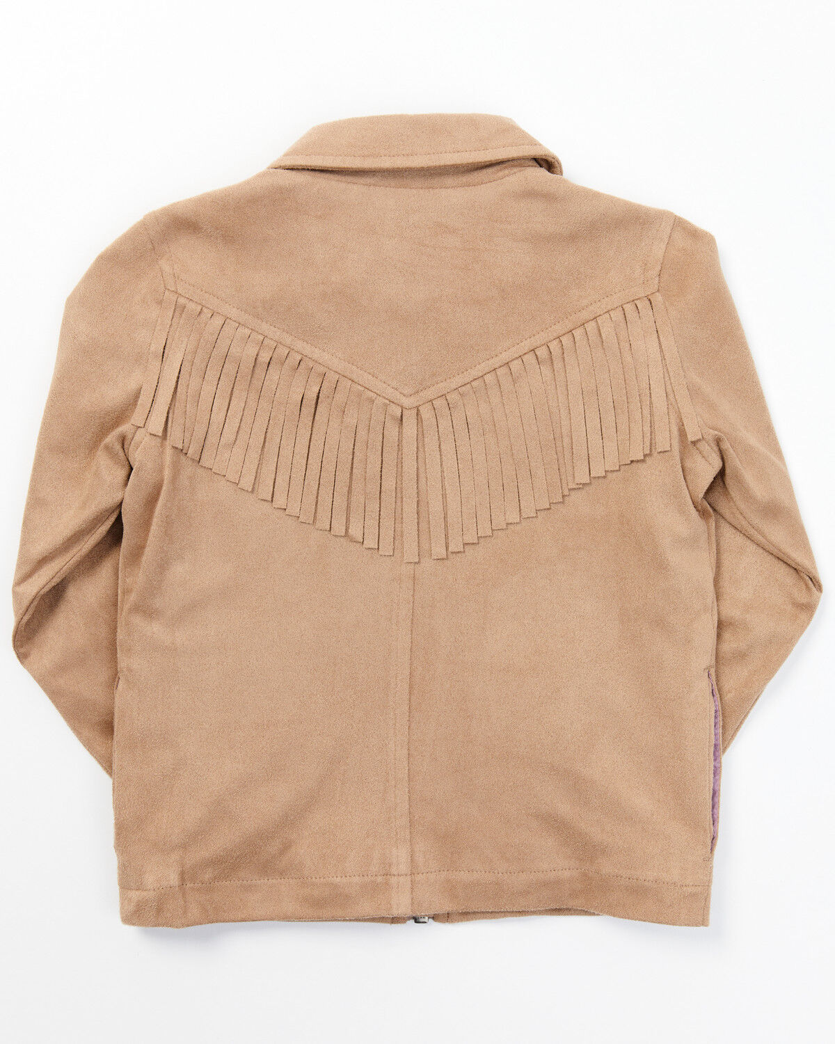Image #3 - Shyanne Toddler Girls' Faux Suede Fringe Jacket, Tan, hi-res