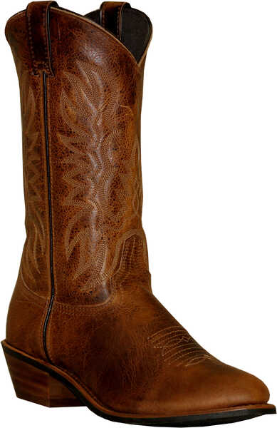 Abilene Sage Dark Brown Cowboy Boots - Round Toe, Brown, hi-res