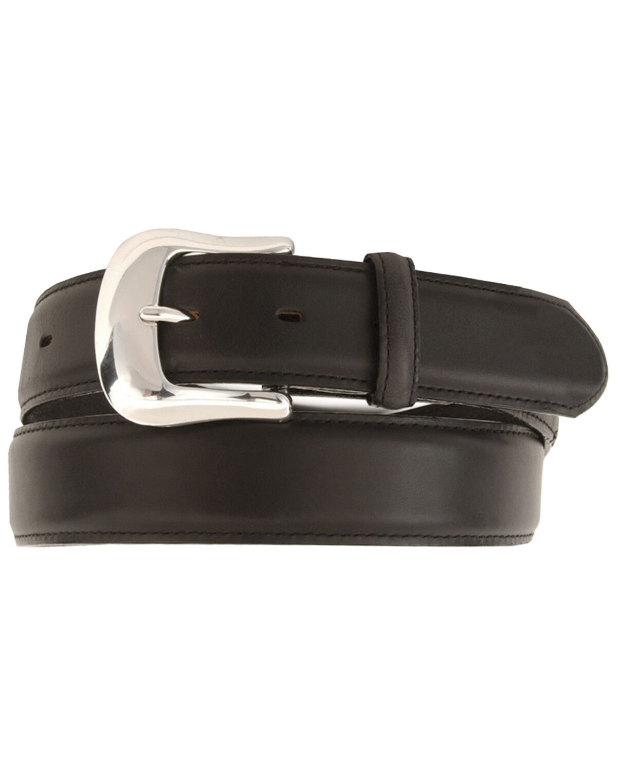 Image #1 - Tony Lama Men's Longhorn Leather Dress Belt - Reg & Big, Black, hi-res