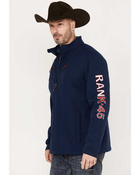RANK 45® Men's Arlington Embroidered Softshell Jacket, Navy, hi-res