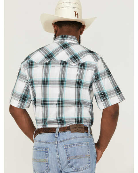 Wrangler Retro Men's White & Black Large Plaid Short Sleeve Snap Western  Shirt - Country Outfitter