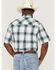 Wrangler Retro Men's White & Black Large Plaid Short Sleeve Snap Western Shirt , White, hi-res