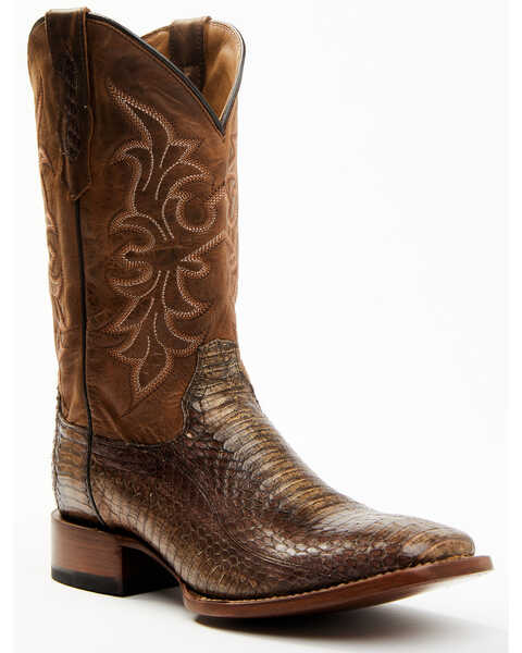 Image #1 - Cody James Men's Cobra Brown Exotic Western Boots - Broad Square Toe , Brown, hi-res