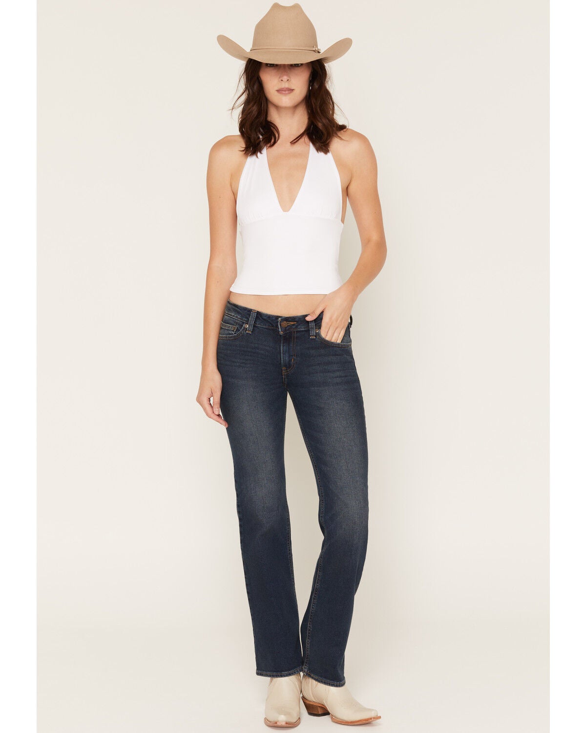 Levi's Women's Dark Wash Low Rise Bootcut Stretch Denim Jeans, Dark Wash, hi-res
