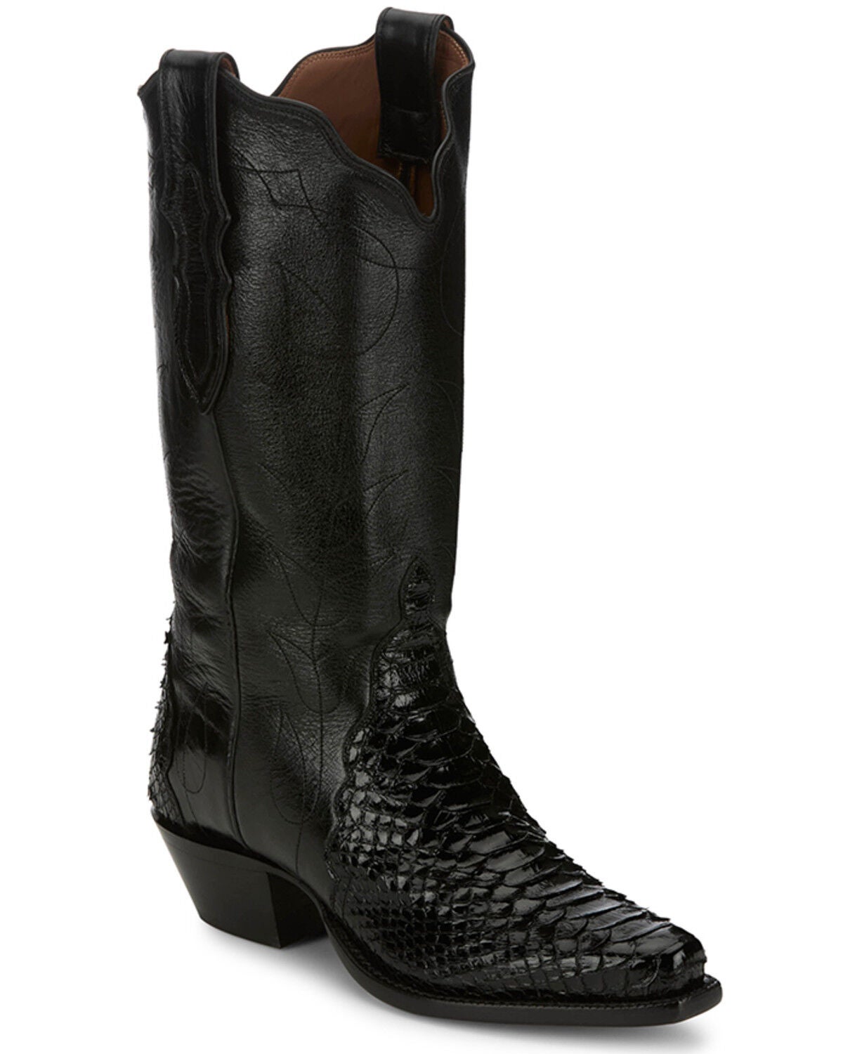 Tony Lama Women's Boot Barn Exclusive Tri-Ad Exotic Python Western Boots - Snip Toe, Natural, hi-res