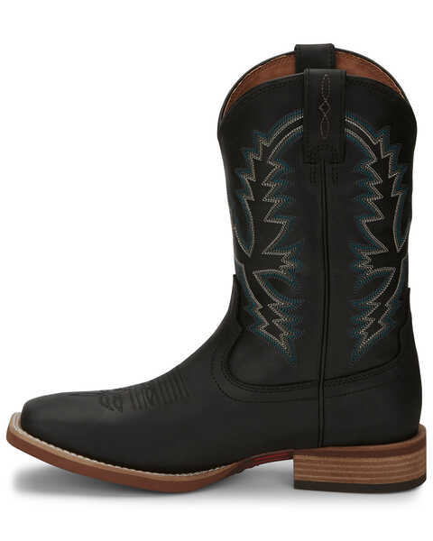 Image #3 - Justin Men's Tallyman Black Western Boots - Wide Square Toe, Black, hi-res