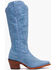Image #2 - Durango Women's Crush&trade; Tall Suede Western Boots - Snip Toe, Blue, hi-res