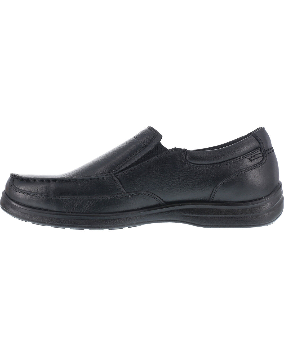 Image #4 - Florsheim Men's Slip-on Work Shoes - Steel Toe, Black, hi-res