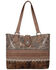 Image #1 - Montana West Women's Brown Trinity Ranch Hair-on Cowhide Collection Concealed Carry Tote, Brown, hi-res