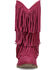 Image #4 - Dingo Girls' Wild Child Suede Fringe Western Boots - Snip Toe, Pink, hi-res