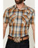 Image #3 - Pendleton Men's Frontier Plaid Print Short Sleeve Snap Western Shirt, Blue, hi-res