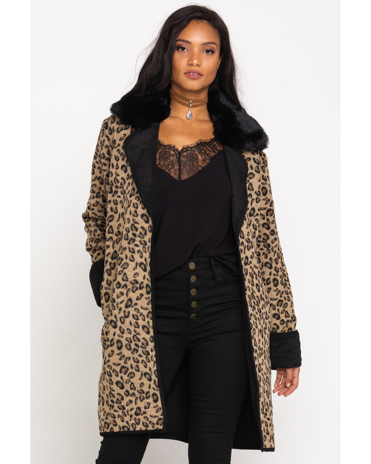 Image #1 - Double D Ranch Women's Leopard Cactus Cat Jacket, Leopard, hi-res