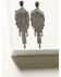 Image #1 - Wonderwest Women's Gem Fringe Earrings, Pewter, hi-res
