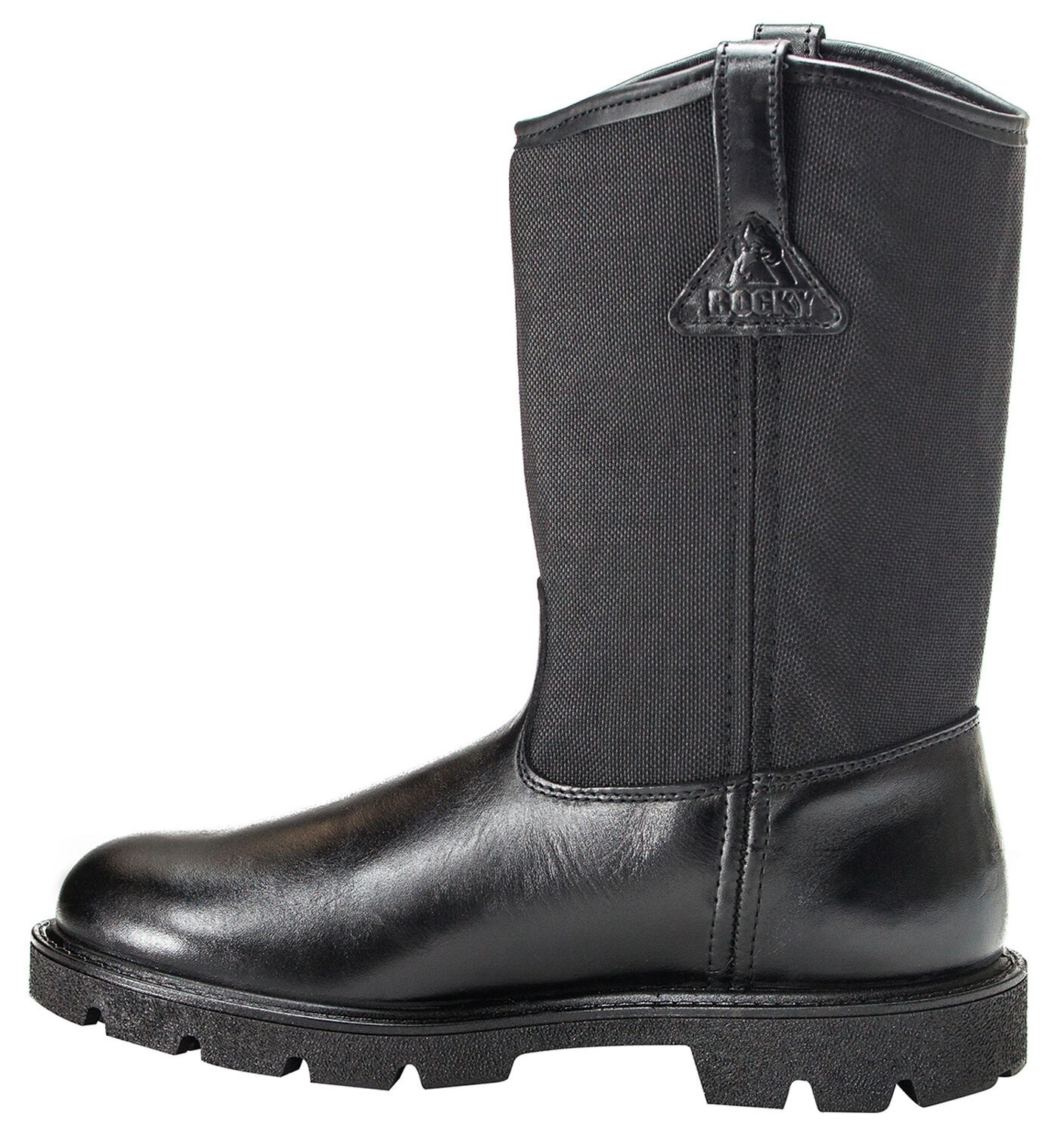 Image #3 - Rocky Men's Pull On Wellington Boots - Soft Toe, Black, hi-res