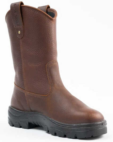 Steel Blue Men's 10" Heeler Waterproof Boots - Composite Toe, Brown, hi-res