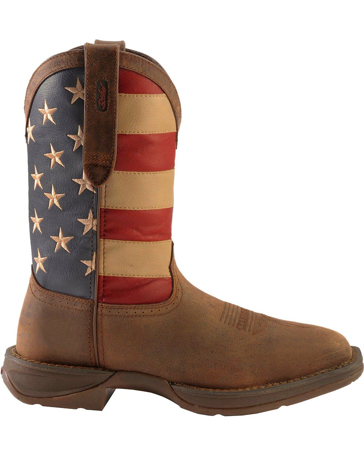 steel toe american flag boots