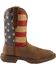 Durango Rebel Men's American Flag Western Boots - Steel Toe, Brown, hi-res