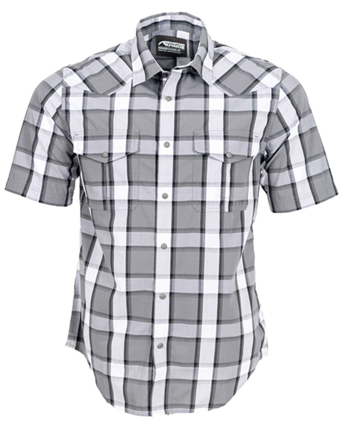 Image #1 - Mountain Khakis Men's Rodeo Short Sleeve Woven Shirt, Grey, hi-res