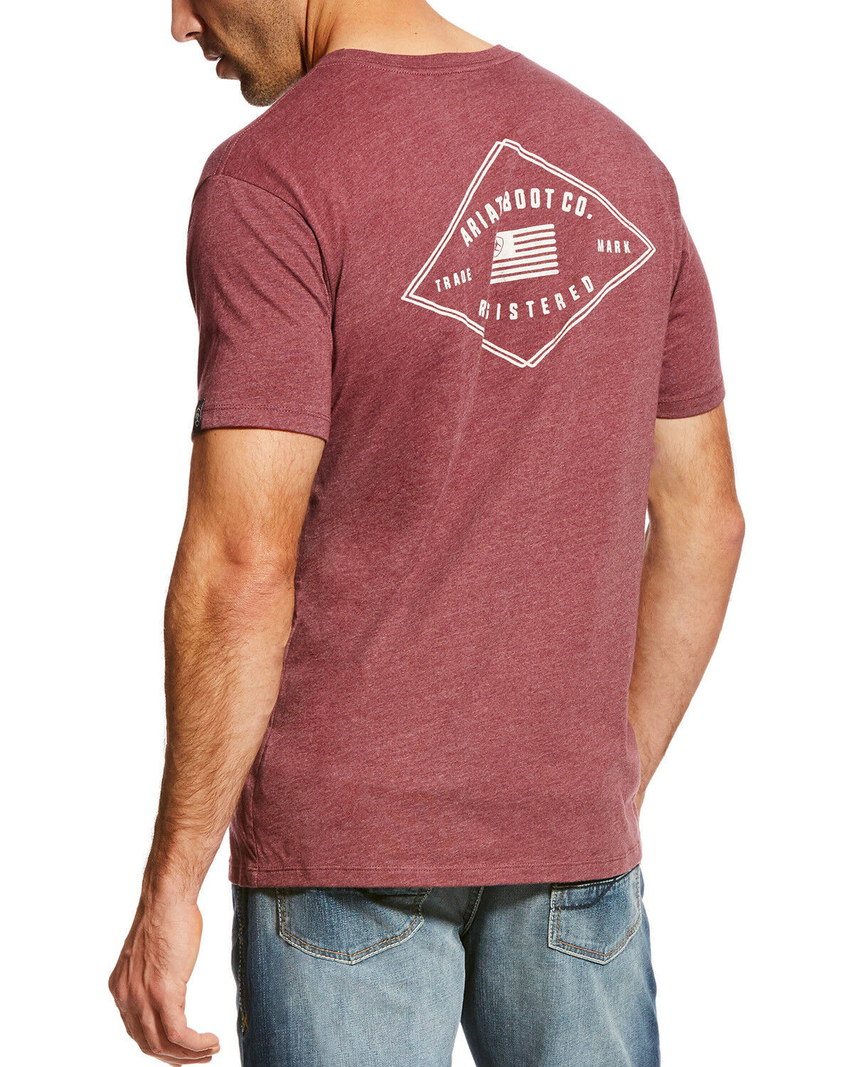 Image #2 - Ariat Men's USA Registered Short Sleeve Graphic T-Shirt, , hi-res