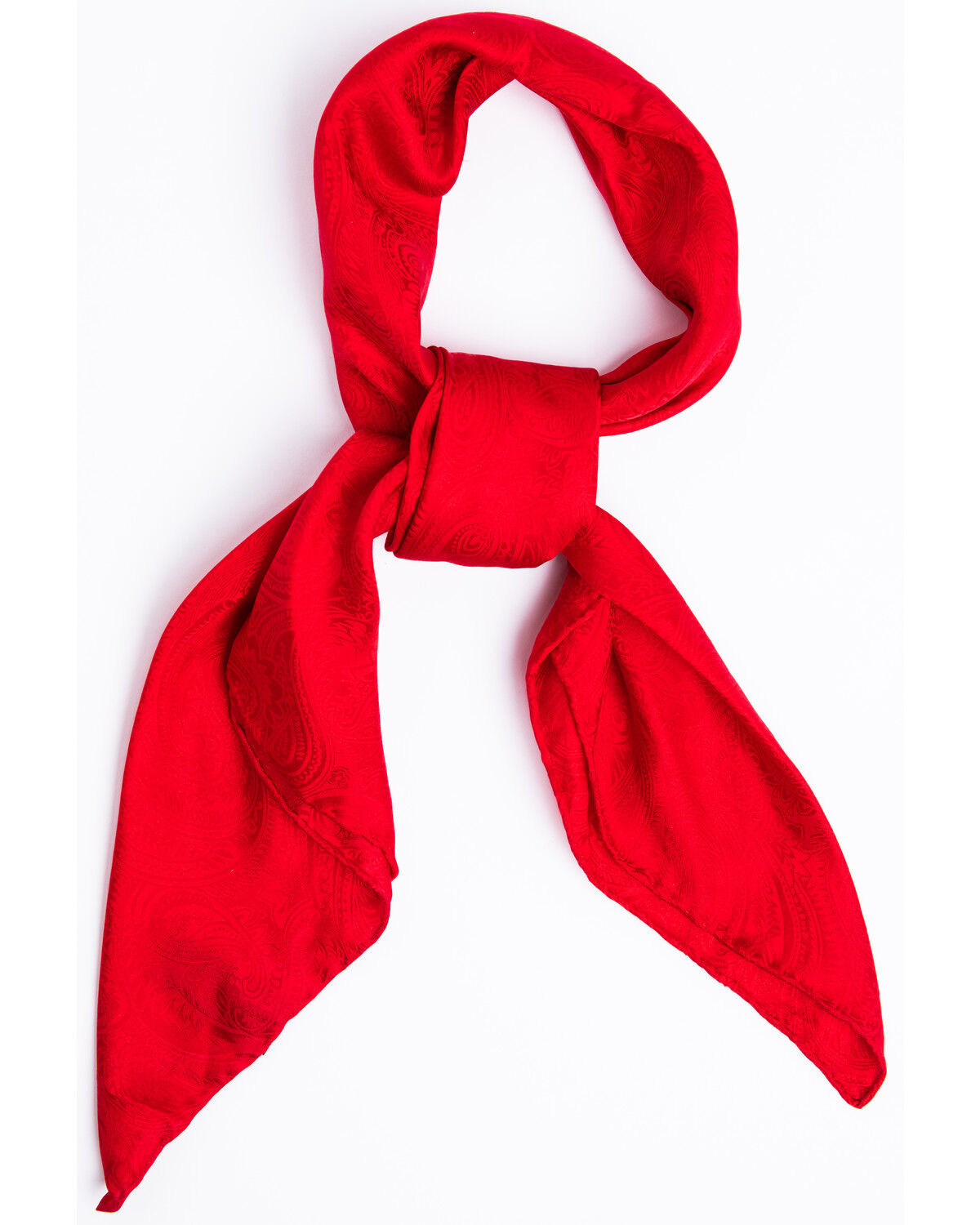 Image #1 - Cody James Men's Red Silk Jacquard Scarf, Red, hi-res